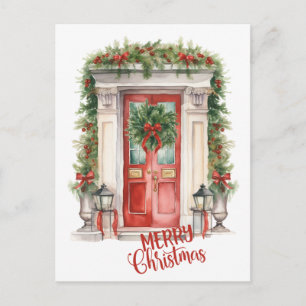 Carte Postale Joyeux Noël - Maison de Noël mignonne