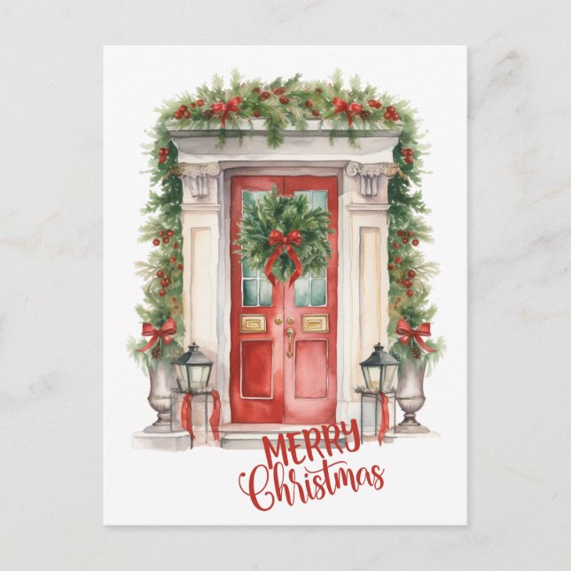 Carte Postale Joyeux Noël - Maison de Noël mignonne (Devant)
