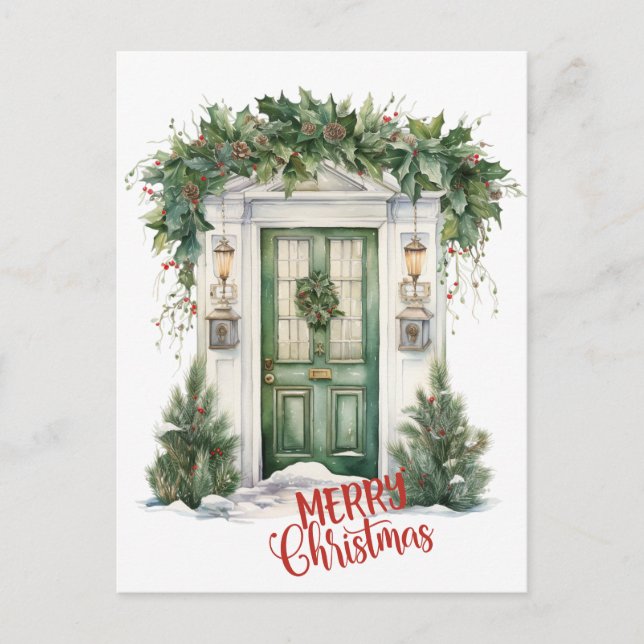 Carte Postale Joyeux Noël - Maison de Noël mignonne (Devant)