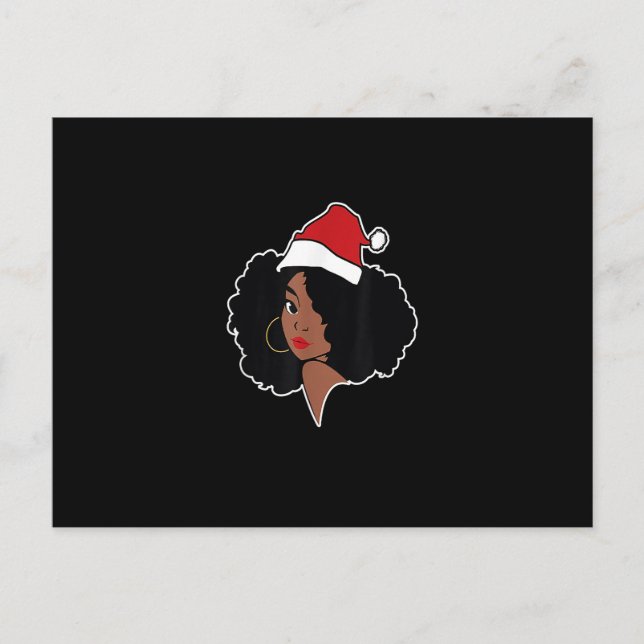 Carte Postale Joyeux Noël Melanin Noir Africain Américain San (Devant)