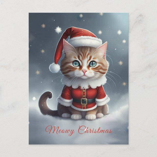 Carte Postale Joyeux Noël ~ Meow ^-^  (Devant)