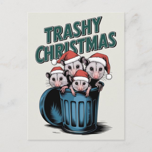 Carte Postale Joyeux Noël mignon Ratons (Devant)