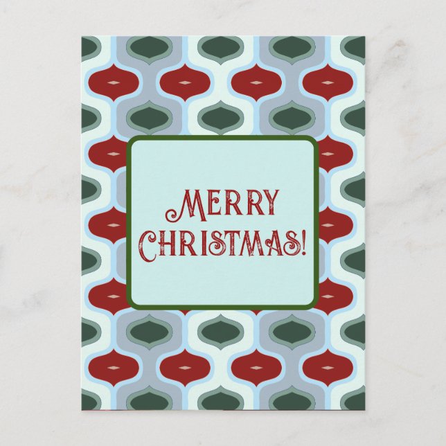 Carte Postale Joyeux Noël Mod Rétro (Devant)