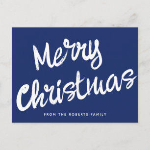 Carte Postale Joyeux Noël moderne écriture gras
