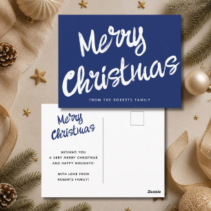 Carte Postale Joyeux Noël moderne écriture gras  