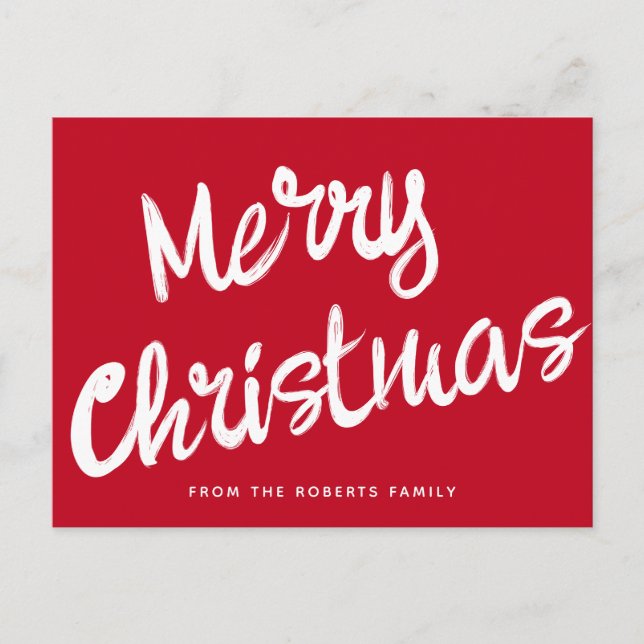 Carte Postale Joyeux Noël moderne écriture gras  (Devant)