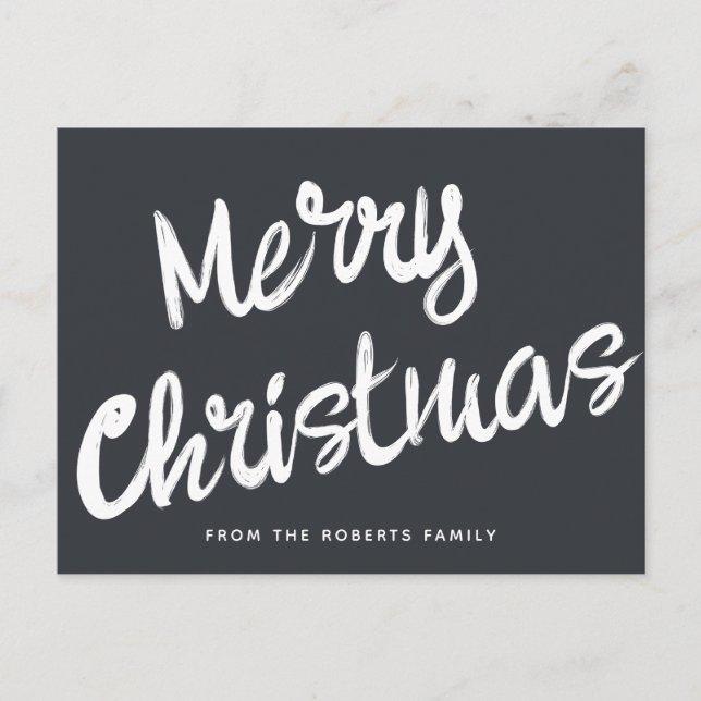 Carte Postale Joyeux Noël moderne écriture gras (Devant)