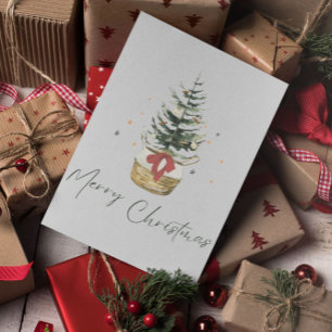 Carte Postale Joyeux Noël moderne minimaliste