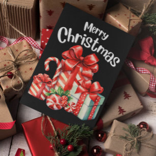 Carte Postale Joyeux Noël moderne minimaliste