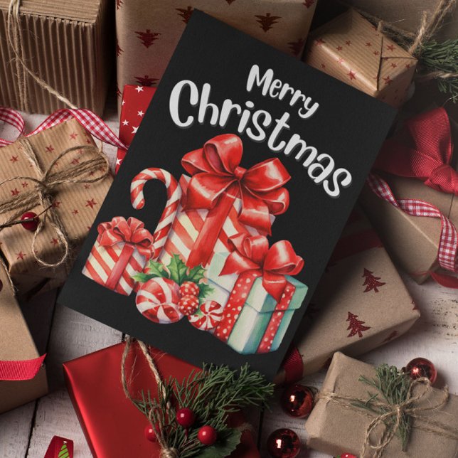 Carte Postale Joyeux Noël moderne minimaliste (Créateur téléchargé)