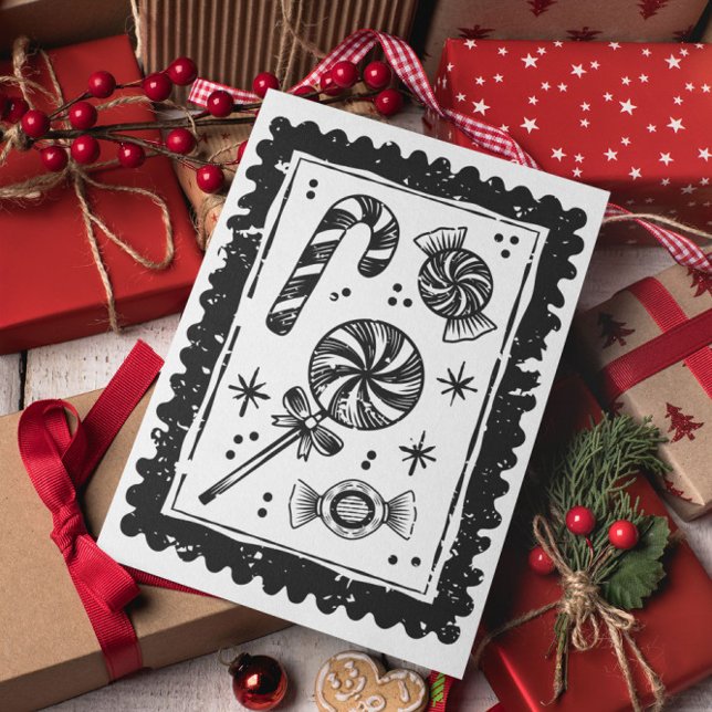 Carte Postale Joyeux Noël moderne minimaliste (Créateur téléchargé)