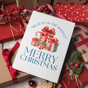 Carte Postale Joyeux Noël moderne minimaliste