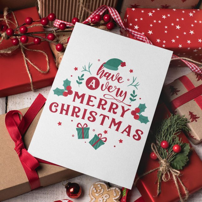 Carte Postale Joyeux Noël moderne minimaliste (Créateur téléchargé)