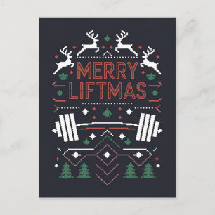 Carte Postale Joyeux Noël Musculation Santa Noël Moche