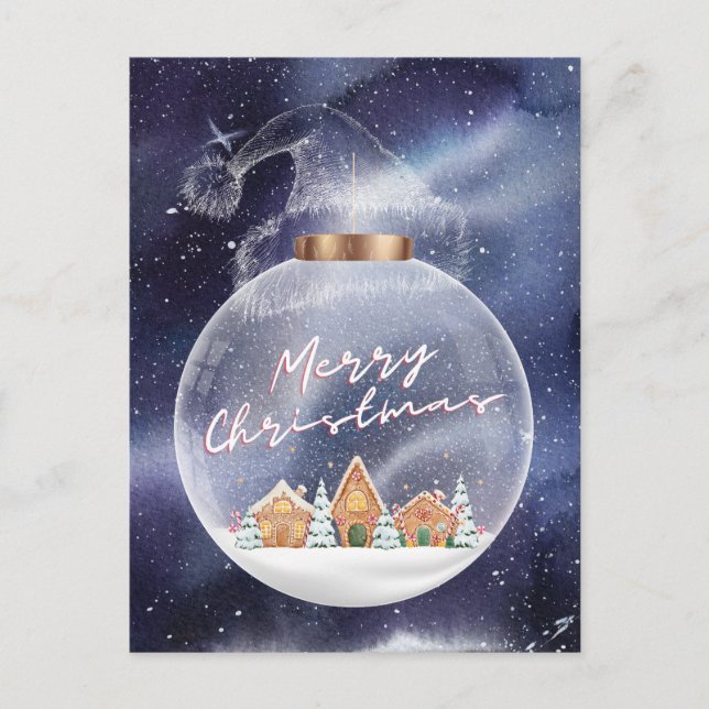 Carte Postale Joyeux Noël neigeux (Devant)