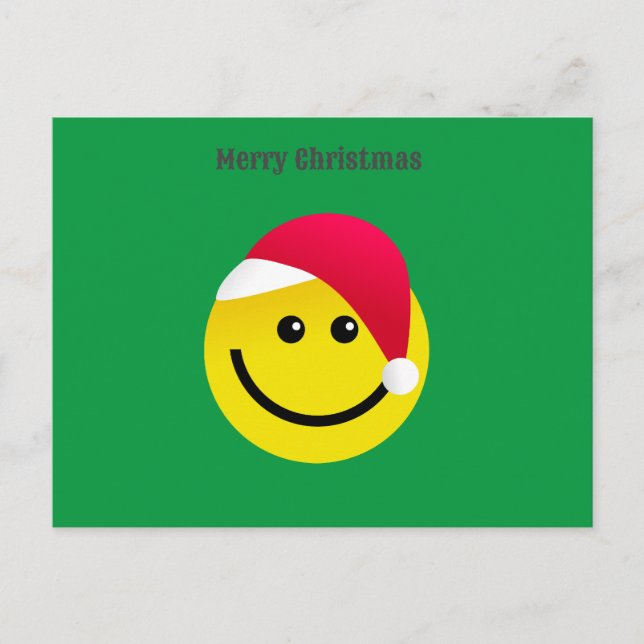 Carte postale Joyeux Noël Père Noël Emoji Holiday (Devant)