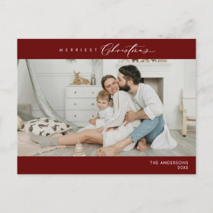 Carte Postale Joyeux Noël Photo de famille, Bonheur d'hiver