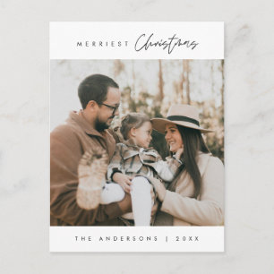 Carte Postale Joyeux Noël Photo de Famille Heureuse