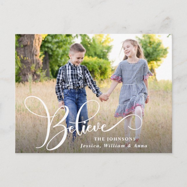 Carte Postale Joyeux Noël PHOTO Noël voeux Fête (Devant)