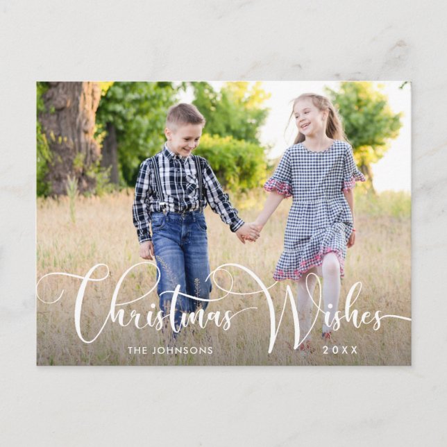 Carte Postale Joyeux Noël PHOTO Noël voeux Fête (Devant)