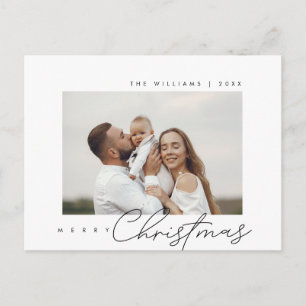 Carte Postale Joyeux Noël, Salutation de saison, Photo de famill