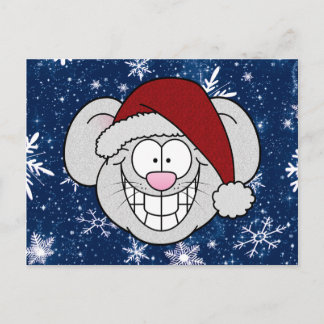 Carte Postale Joyeux Noël Santa Souris Graphiques Screwball