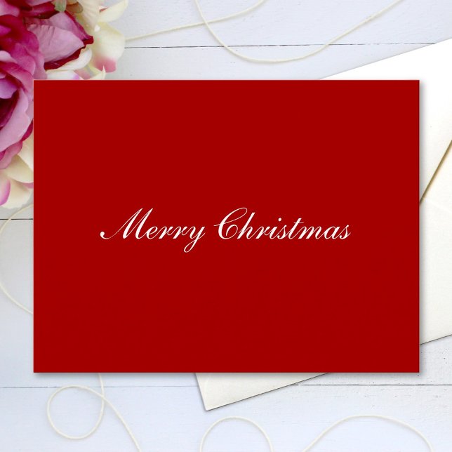 Carte Postale Joyeux Noël Simple Élégant Texte Script (Créateur téléchargé)