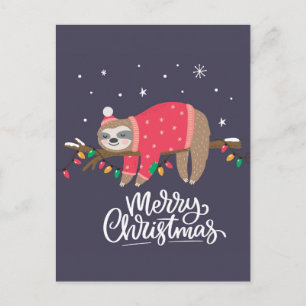 Carte Postale Joyeux Noël Sloth