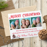 Carte Postale joyeux noël, typographie rouge 3 photos collage<br><div class="desc">éléments arrière - plans de freepik.com élégant joyeux noël,  typographie rouge 3 photos collage Carte postale vous pouvez changer la couleur de police et le style</div>
