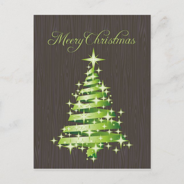 Carte postale Joyeux Noël vert (Devant)