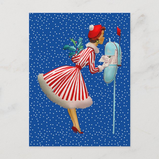 Carte Postale JOYEUX NOËL | Vintage Recherche de Courrier (Devant)