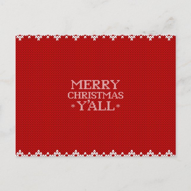 Carte Postale Joyeux Noël Yall (Devant)