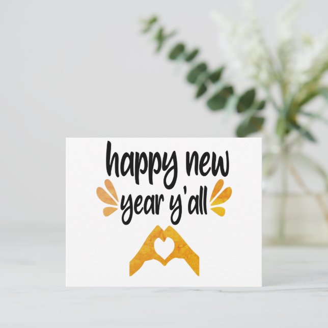 Carte Postale Joyeux Nouvel An Y'all (Debout devant)