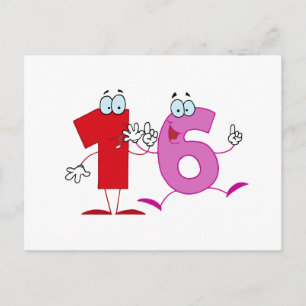 Carte Postale Joyeux numéro 16