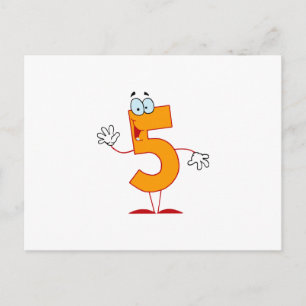 Carte Postale Joyeux numéro 5