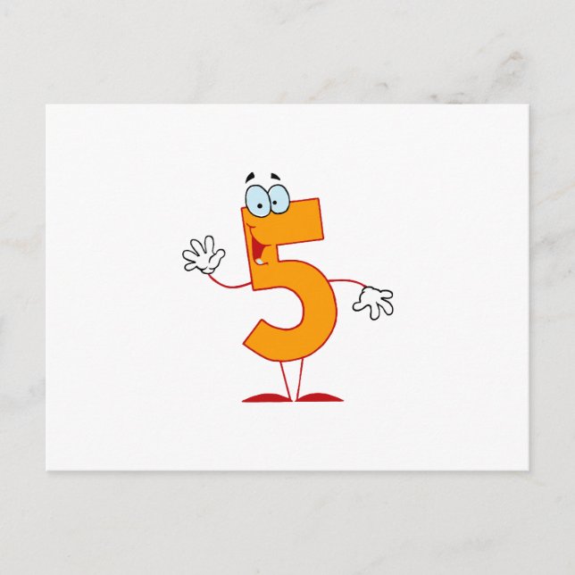 Carte Postale Joyeux numéro 5 (Devant)