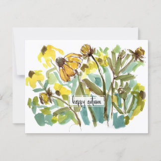 Carte Postale Joyeux Oeil noir d'automne Susan Fleurs sauvages