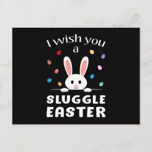 Carte Postale Joyeux Oeuf de Pâques lapin animal Pâques Drôle ca