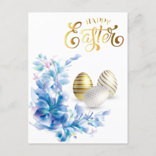 Carte Postale Joyeux Oeufs d'or de Pâques Personnaliser