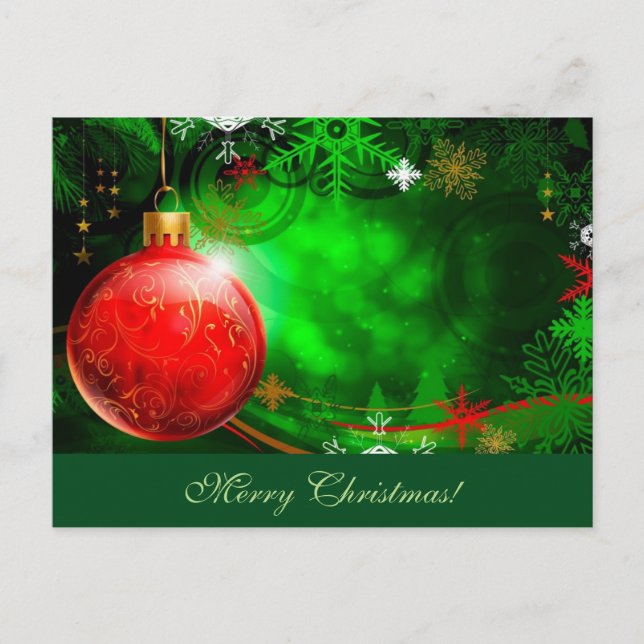 Carte postale Joyeux ornement de Noël (Devant)