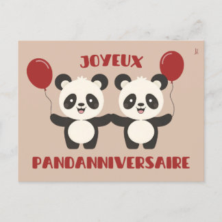 Carte Postale Joyeux pandanniversaire - jeu de mots anniversaire