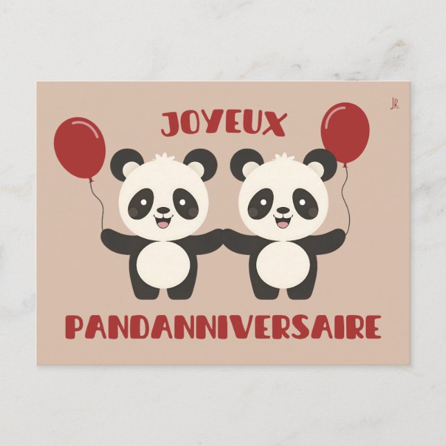 Carte Postale Joyeux pandanniversaire - jeu de mots anniversaire (Devant)