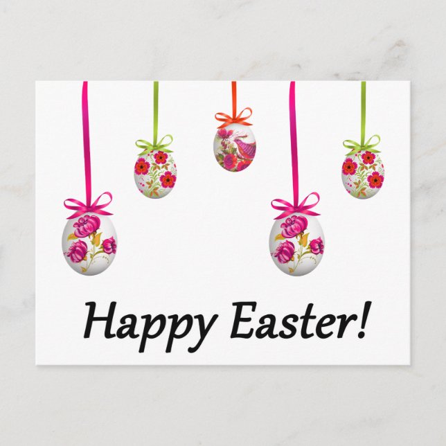Carte Postale Joyeux Pâques ! (d'inspiration ukrainienne) (Devant)