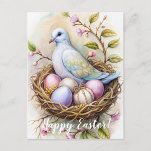 Carte Postale Joyeux Pâques. La colombe de Pâques.