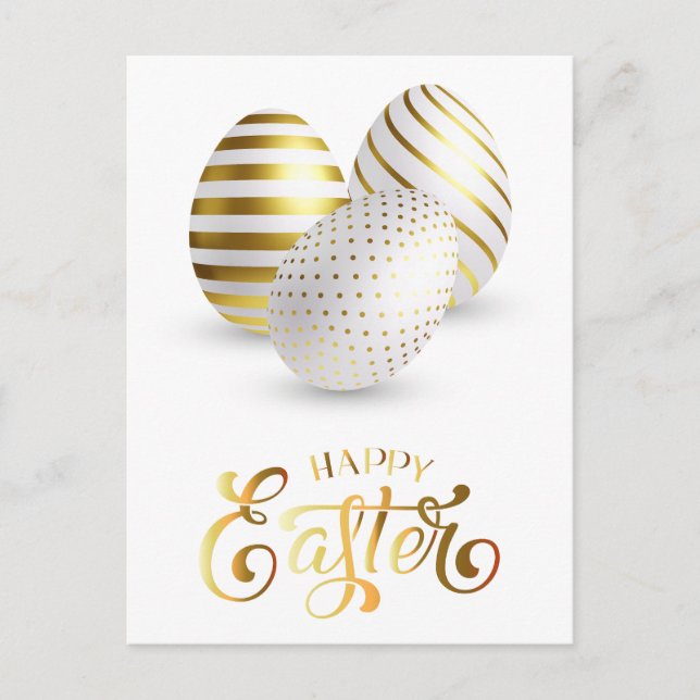 Carte Postale Joyeux Pâques. Les oeufs de Pâques. (Devant)