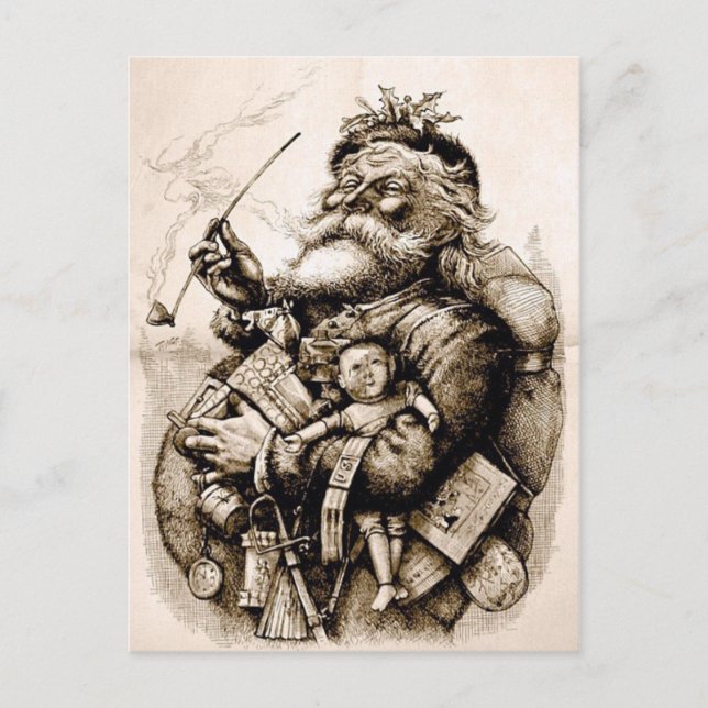 Carte Postale Joyeux Père Noël (Devant)