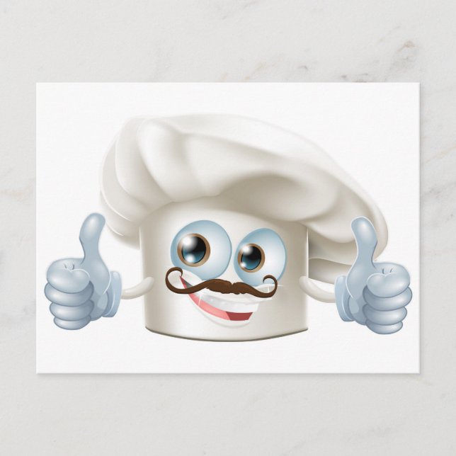Carte Postale Joyeux personnage de chef de bande dessinée (Devant)