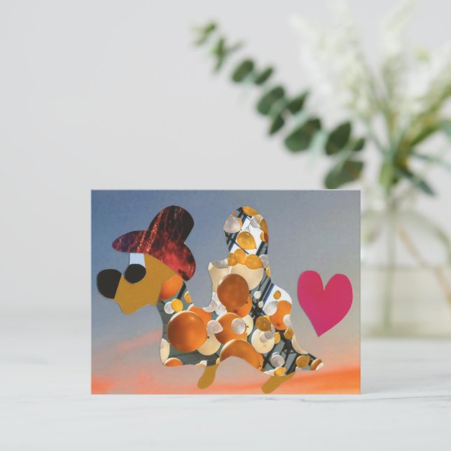 Carte Postale Joyeux personnage vous souhaite une joyeuse fête d (Debout devant)