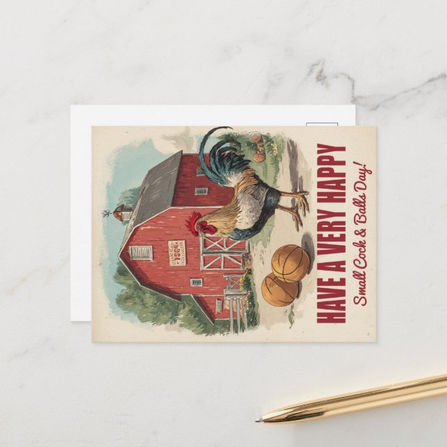 Carte Postale Joyeux Petit Jour (Devant/Arrière en situation)