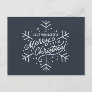 Carte Postale Joyeux petit Noël - Flocon de neige